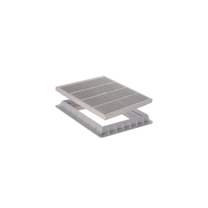 Chiusino grigliato in PVC completo di telaio