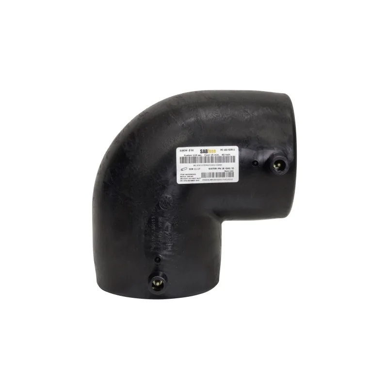 Gomito a 90° elettrosaldabile per acqua potabile e gas SDR11 - PN16 - S5 - PE100