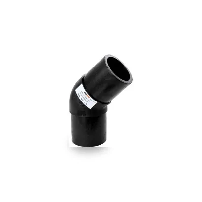 Gomito 45° codolo lungo non elettrosaldabile per acqua potabile e gas SDR11 - PN16 - S5 - PE100