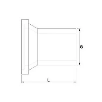 Cartella per flangia codolo lungo non elettrosaldabile per acqua potabile e gas SDR11 PN16 PE100