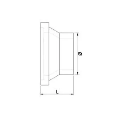 Cartella per flangia codolo corto non elettrosaldabile per acqua potabile e gas SDR26 PN6 PE100