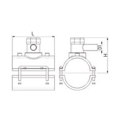 Collare di presa di carico per acqua potabile e gas SDR11 - PN16 - S5 - PE100