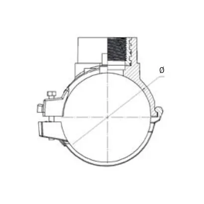 Collare di presa con uscita in ottone F/F per acqua potabile e gas SDR11 - PN16 - S5 - PE100