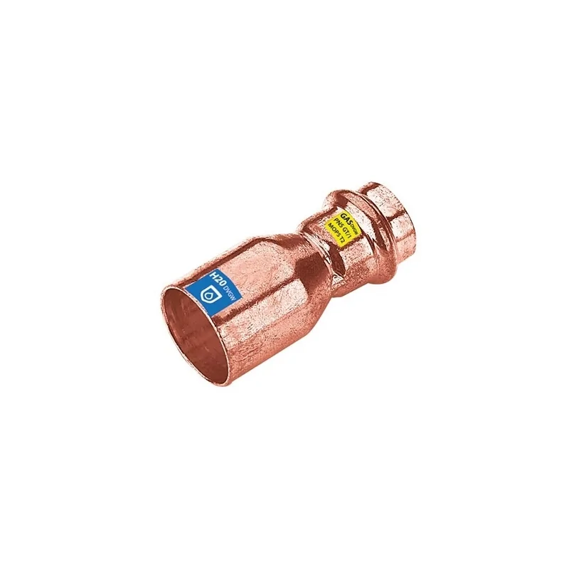 Manicotto Ridotto Maschio/Femmina a pressare in rame per acqua e gas Manicotto Ridotto Maschio/Femmina a pressare in rame per acqua e gas