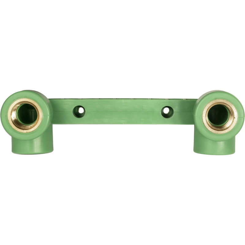 Staffa terminale con doppio gomito filettato femmina in Polipropilene PP-R diametro 25x1/2
