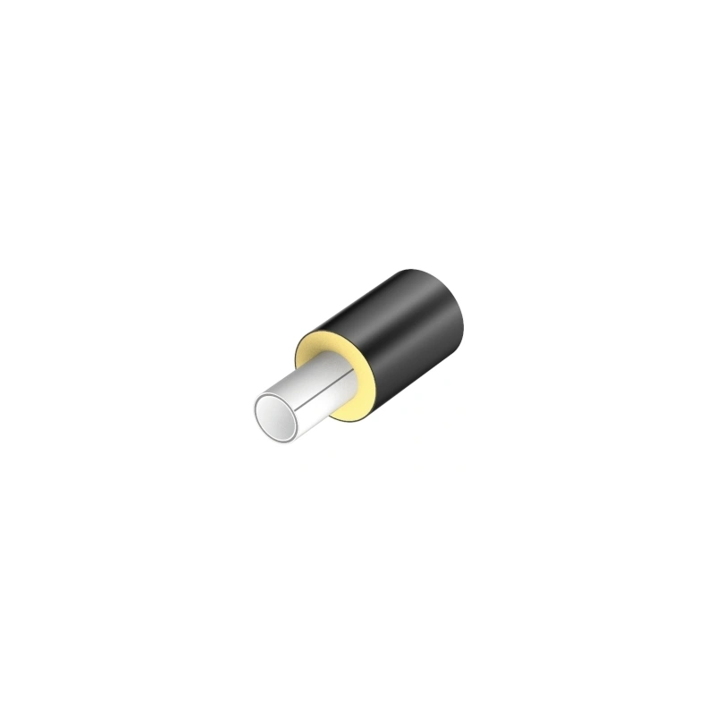 Tubo PP-R Pluristrato Fibrorinforzato SDR11 preisolato con schiuma in PUR protetto da tubo PE-HD