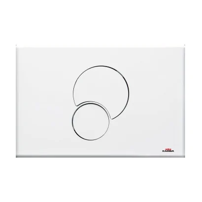 Placca di comando FIDIA DUO bianca per cassette scarico WC ad incasso Kariba