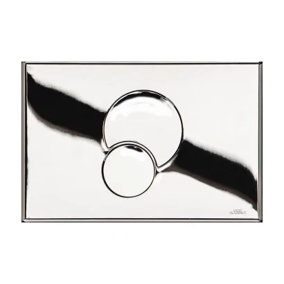Placca di comando FIDIA DUO cromata per cassette scarico WC ad incasso Kariba