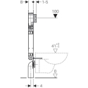 Cassetta incasso Geberit Sigma a due volumi di risciacquo con modulo Combifix per wc sospeso