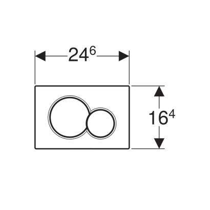 Placca di comando SIGMA01 bianca per cassetta incasso SIGMA8, COMBIFIX e DUOFIX