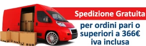 Spedizioni gratuite per ordini pari o superiori a 300€ iva esclusa